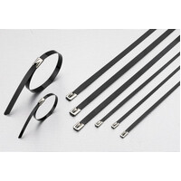 Stainless Steel Cable Tie with PVC coating 4.6x350mm (100pcs/bag)