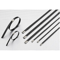 Stainless Steel Cable Tie with PVC coating 4.6x200mm (100pcs/bag)