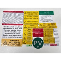 DC Solar Label Kit 46pcs V3 - meet 5033 standard