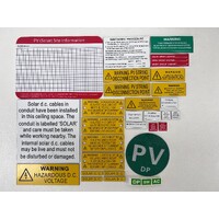 DC Solar Label Kit 30pcs V4 - meet 5033 standard
