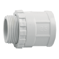 PVC Plain to Screw Conduit Coupling - 25mm