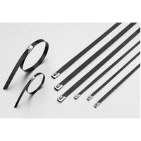 Stainless Steel Cable Tie with PVC coating 4.6x350mm (100pcs/bag)