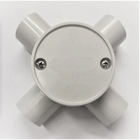 PVC 4-Way Conduit Junction Box - 25mm