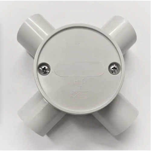 PVC 4Way Conduit Junction Box 25mm